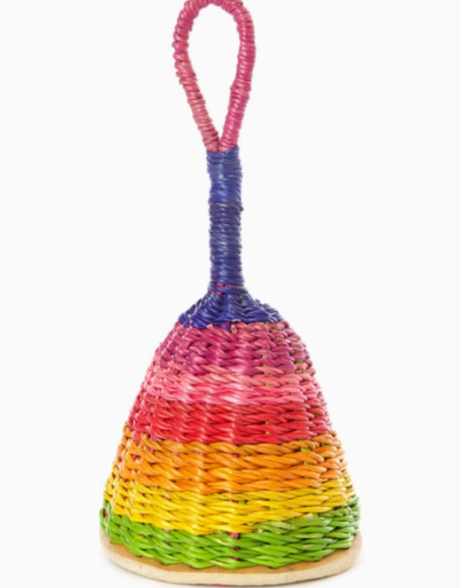 Swahili African Modern Rainbow Woven Elephant Grass Rattle