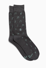 Conscious Step Socks that Support Music (Gray Music Notes)