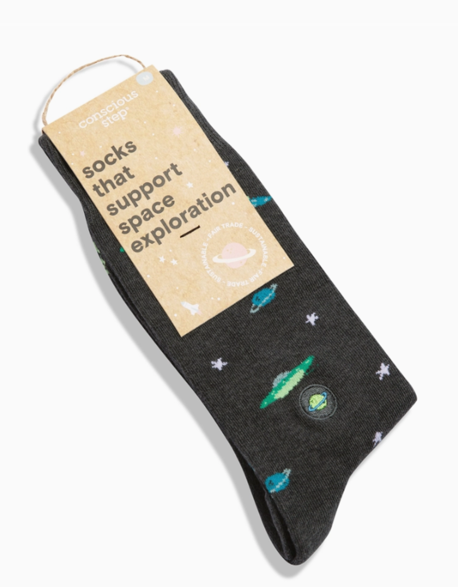 Conscious Step Socks that Support Space Exploration (Galactic Gray)