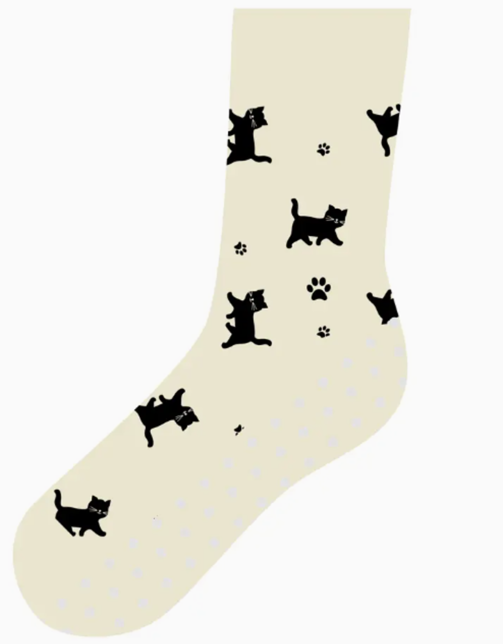 Conscious Step Kids Socks that Save Cats (Beige Cats)