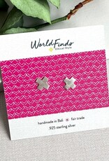 WorldFinds X's Sterling Silver Posts - Earrings