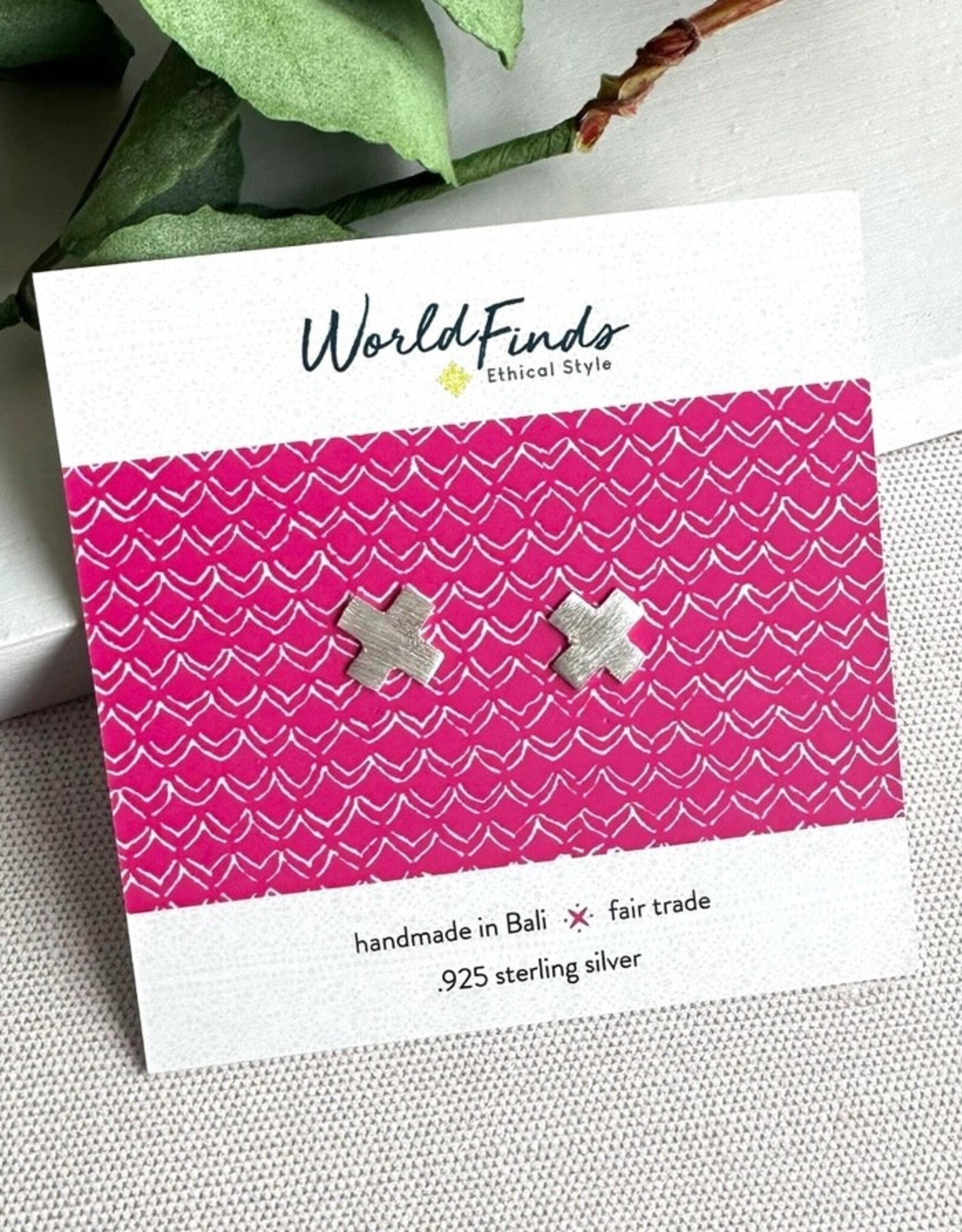 WorldFinds X's Sterling Silver Posts - Earrings