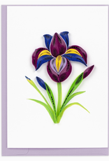 Quilling Card Quilled Iris Flower Gift Enclosure Mini Card