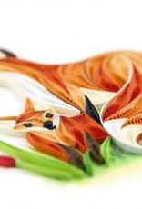 Quilling Card Quilled Fox and Cub Greeting Card