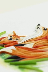 Quilling Card Quilled Fox and Cub Greeting Card
