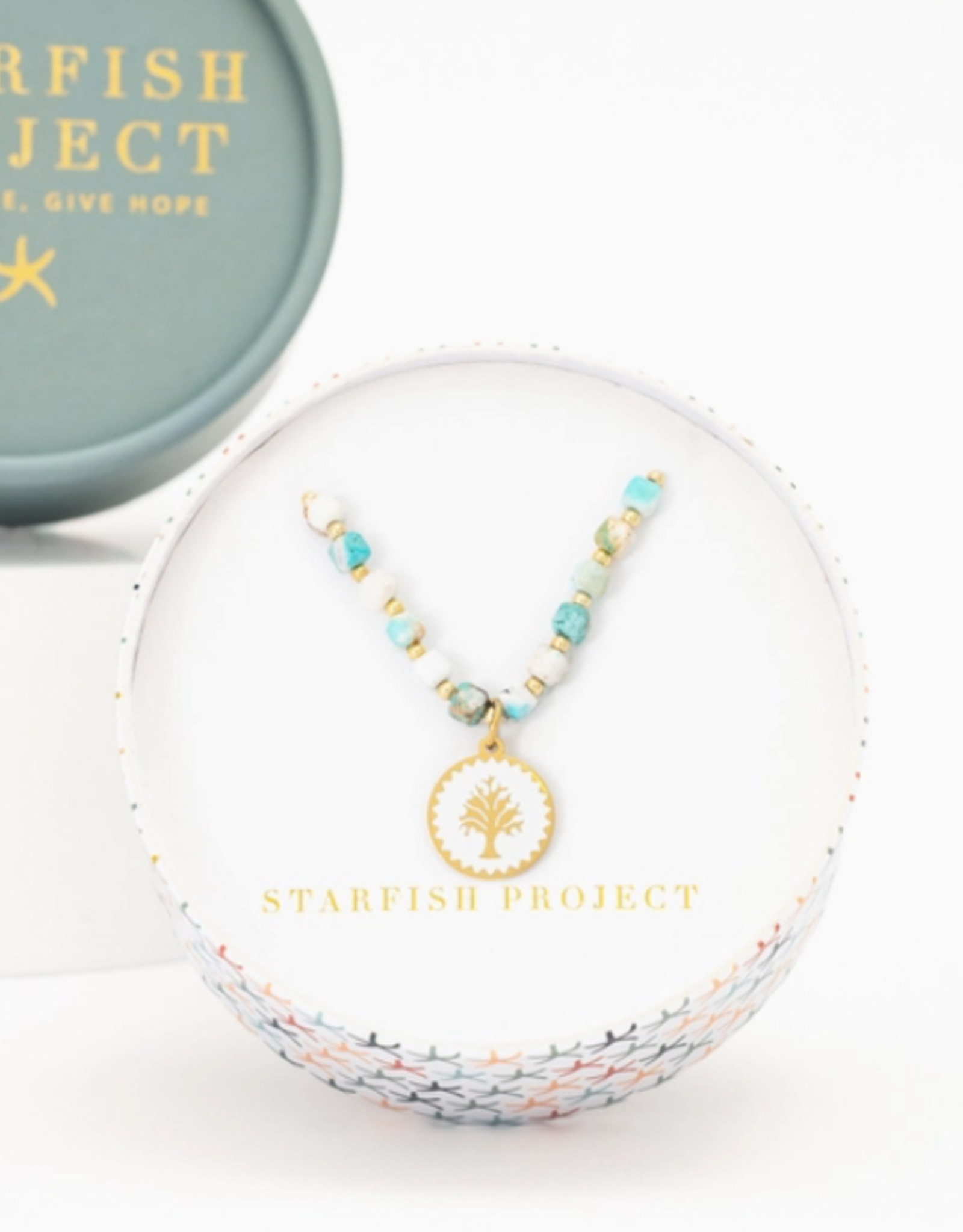 Starfish Project Strong Oak Turquoise Beaded Necklace