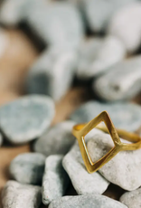 Ten Thousand Villages Open Diamond Brass Ring