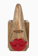 Ten Thousand Villages Kissy Face Eyeglass & Pencil Holder