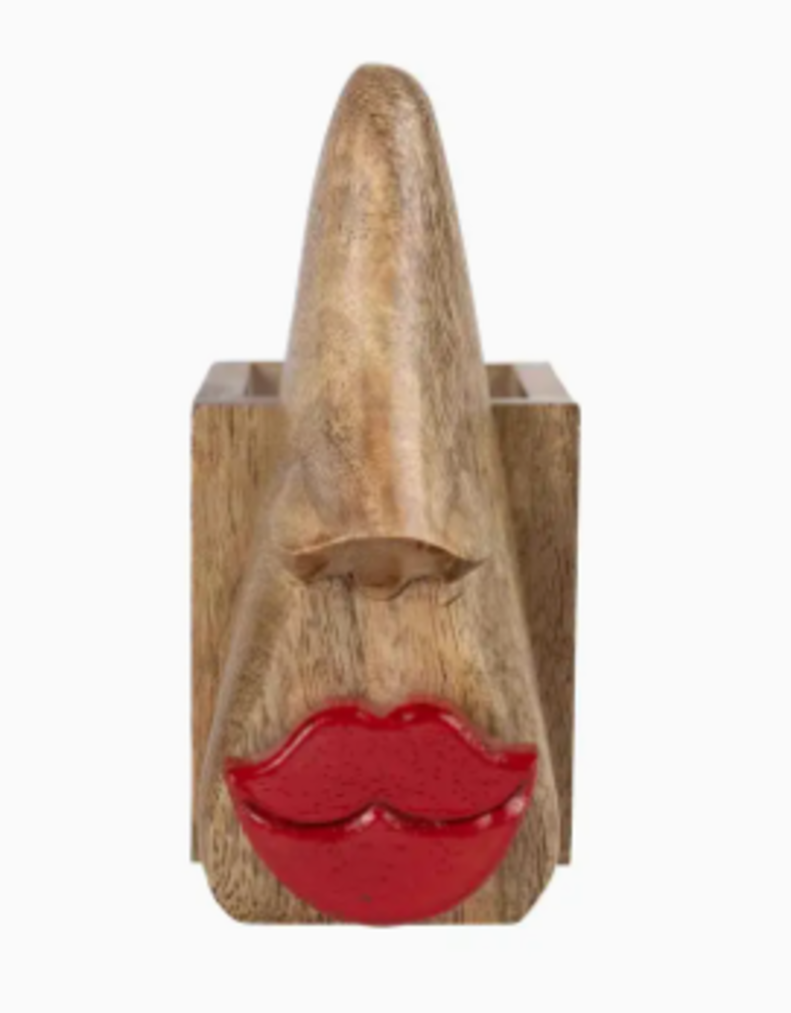 Ten Thousand Villages Kissy Face Eyeglass & Pencil Holder