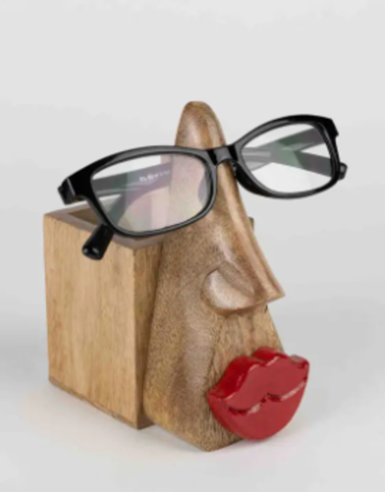 Ten Thousand Villages Kissy Face Eyeglass & Pencil Holder