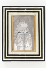 Matr Boomie Rajiva 4x6 Black Cream Picture Frame