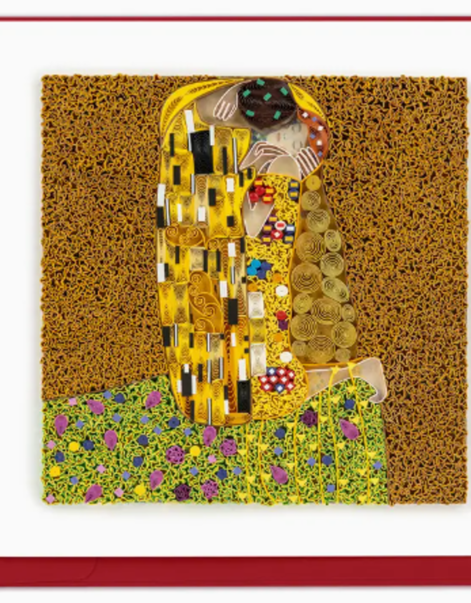 Quilling Card Quilled The Kiss, Klimt Greeting Card - Artist Series