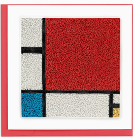 Quilling Card Quilled Composition with Red...Mondrian Card - Artist Series