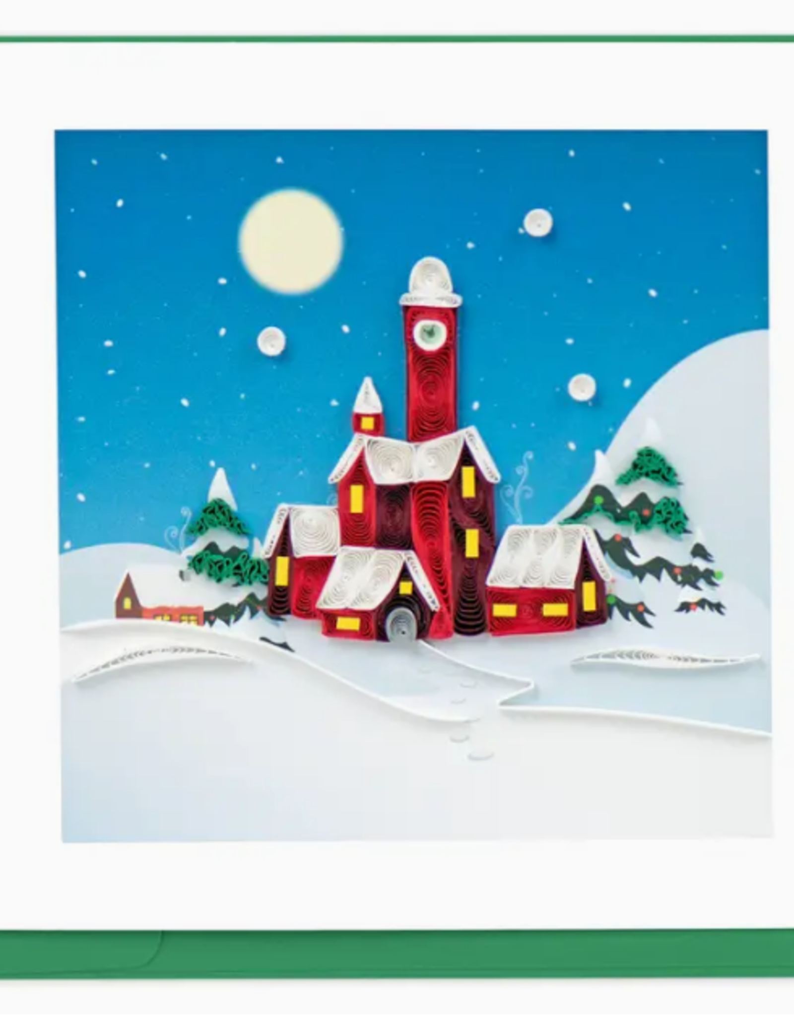 Quilling Card Quilled Santa's Village Greeting Card