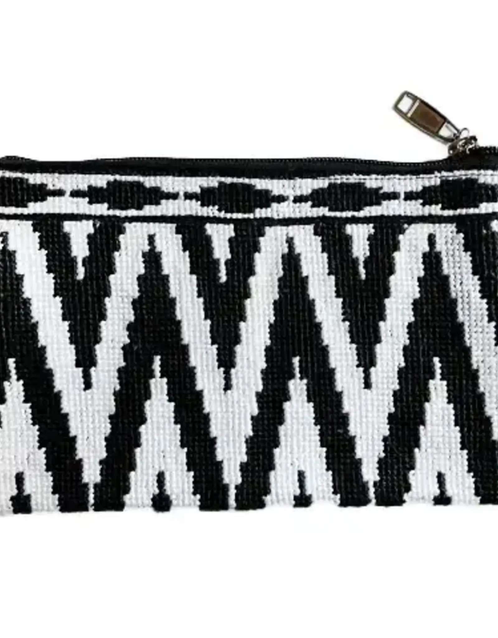 Silk Road Bazaar Zebra Zig Zag Clutch