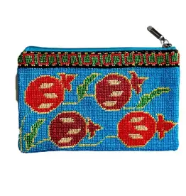 Silk Road Bazaar Blue Pomegranate Clutch