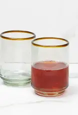 Sobremesa Medium Amber Rim Stacking Glass Sobremesa Medium Amber Rim Stacking Glass