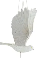 Tulia Artisans Snowy Owl Bird Flying Mobile
