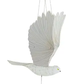 Tulia Artisans Snowy Owl Bird Flying Mobile