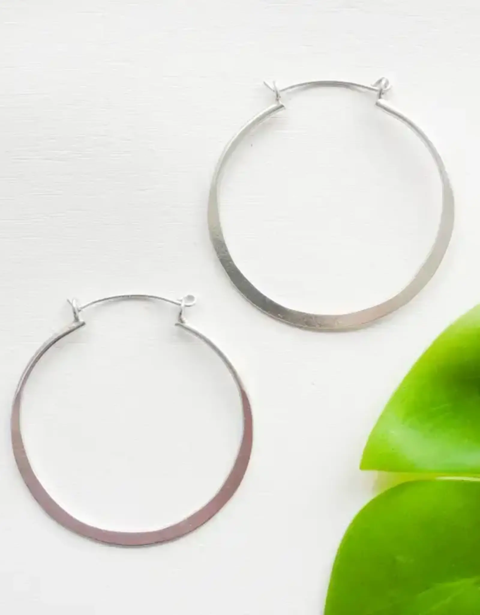 WorldFinds Organic Hoops - Silver