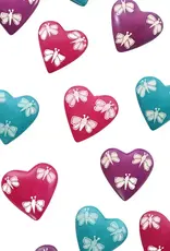 Global Crafts Butterfly Soapstone Heart Keepsakes