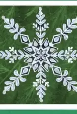 Quilling Card Quilled Snowflake on Pine Greeting Card