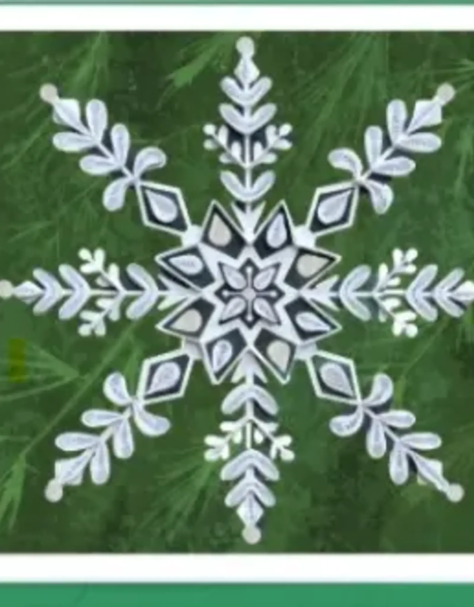 Quilling Card Quilled Snowflake on Pine Greeting Card