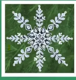 Quilling Card Quilled Snowflake on Pine Greeting Card