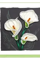 Quilling Card Quilled White Calla Lily Greeting Card