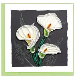 Quilling Card Quilled White Calla Lily Greeting Card