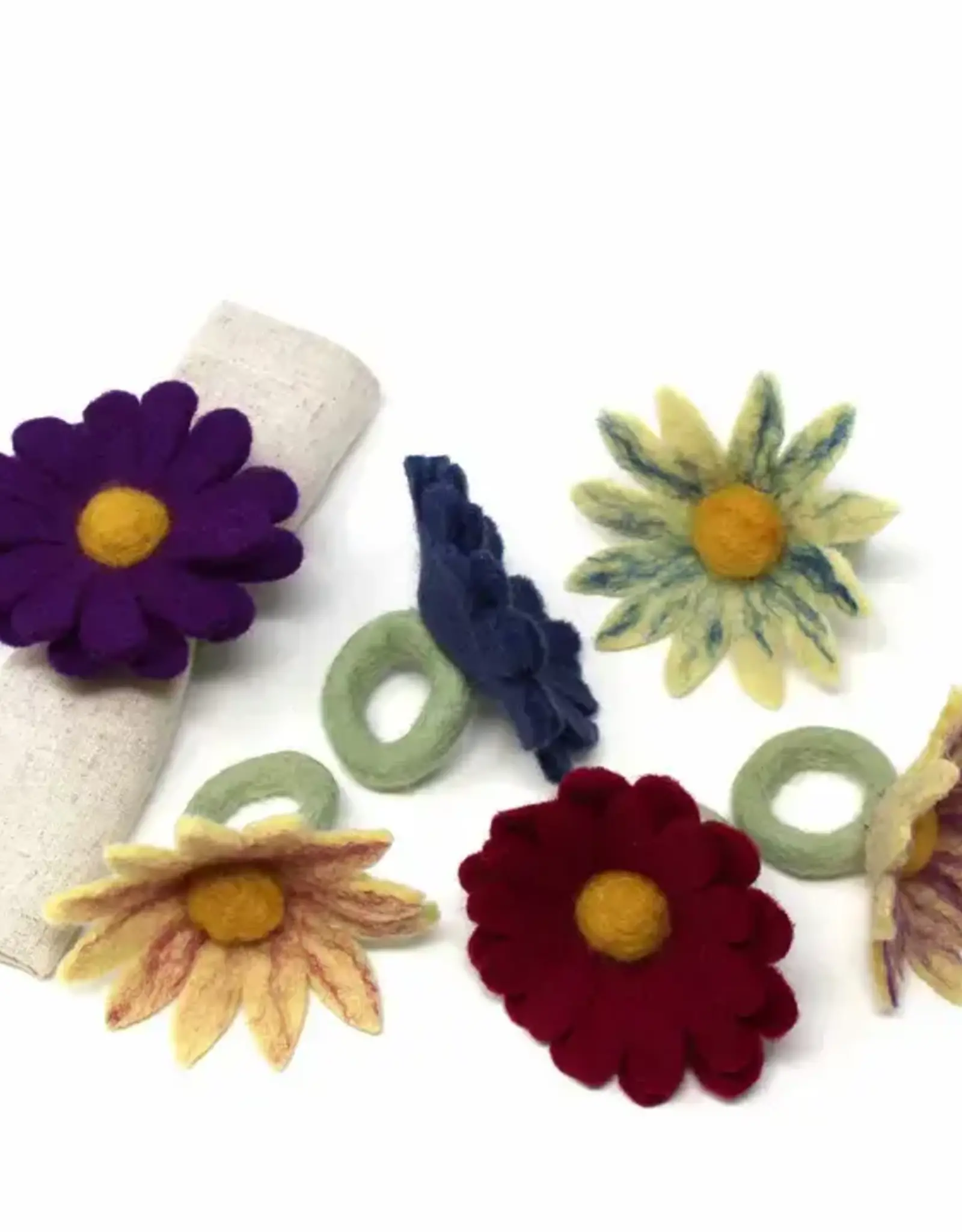 Global Crafts Fall Daisy Felt Napkin Rings