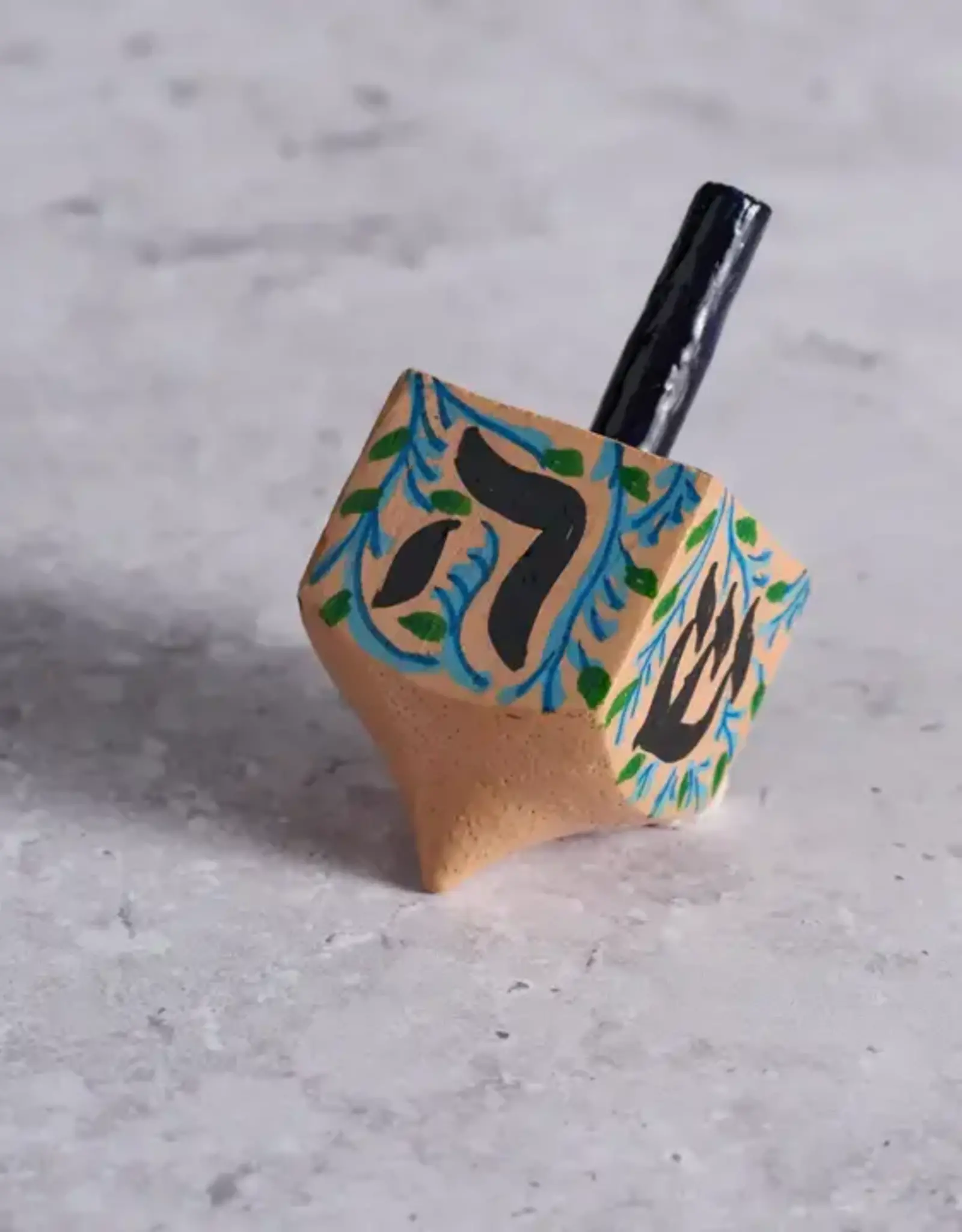 Ten Thousand Villages Painted Wood Dreidel