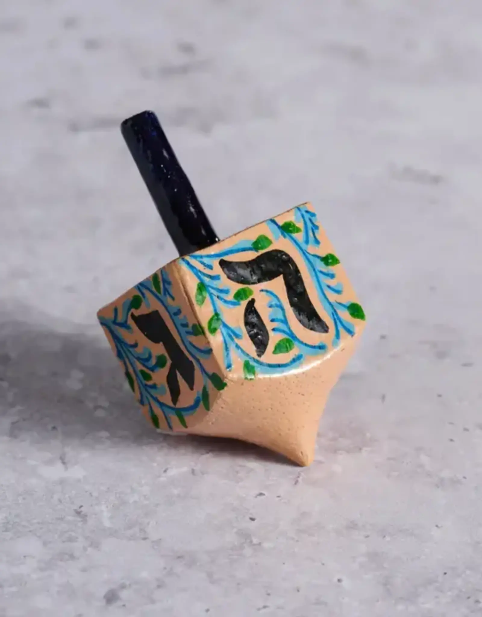 Ten Thousand Villages Painted Wood Dreidel