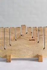 Ten Thousand Villages Modern Mango Wood Menorah
