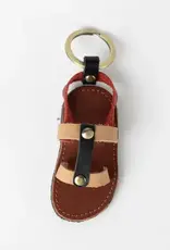 Ten Thousand Villages Chappal Mini Sandal Leather Keychain