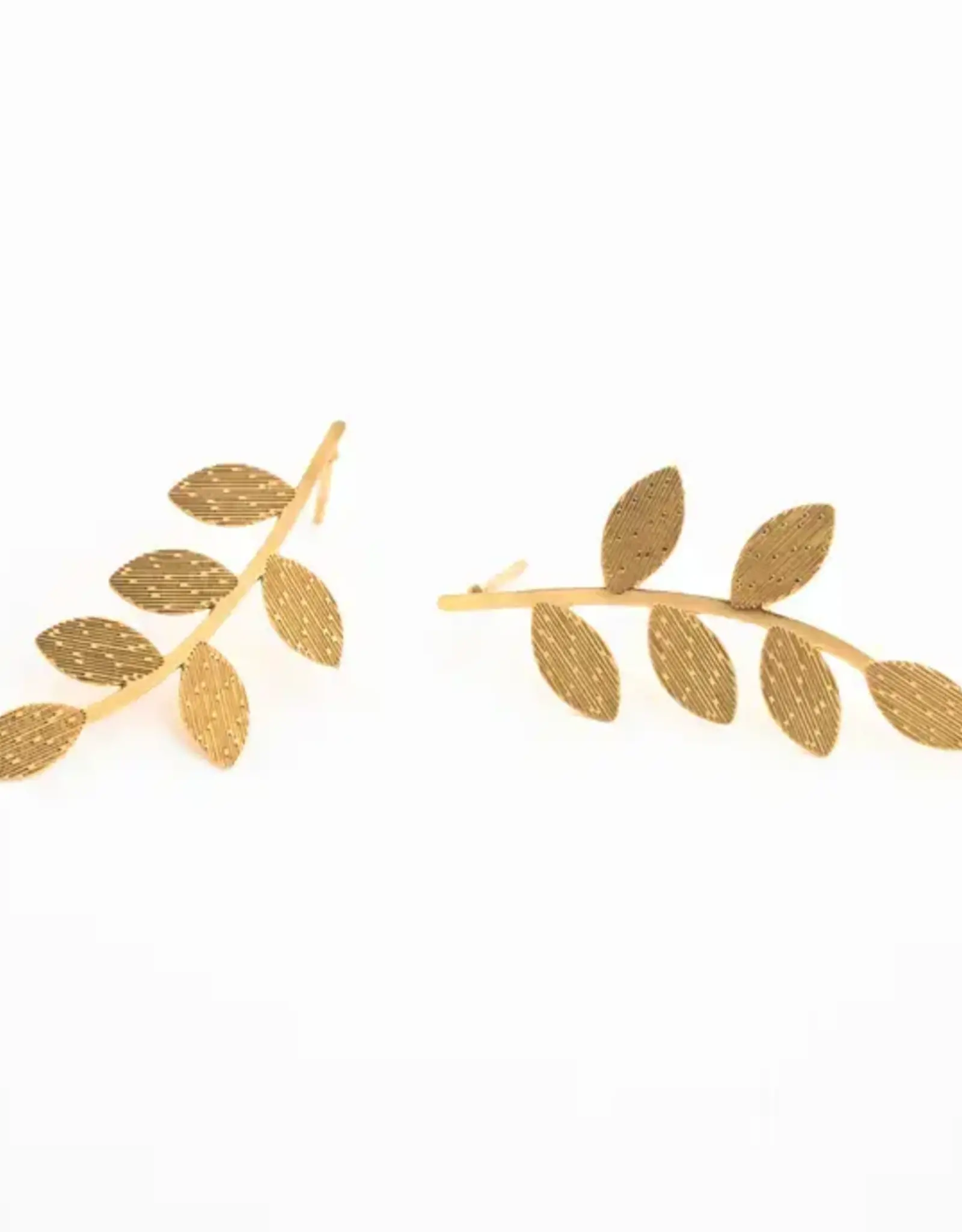 Starfish Project Flourish Vine Leaf Earrings