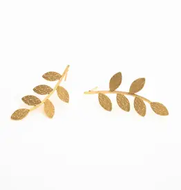 Starfish Project Flourish Vine Leaf Earrings