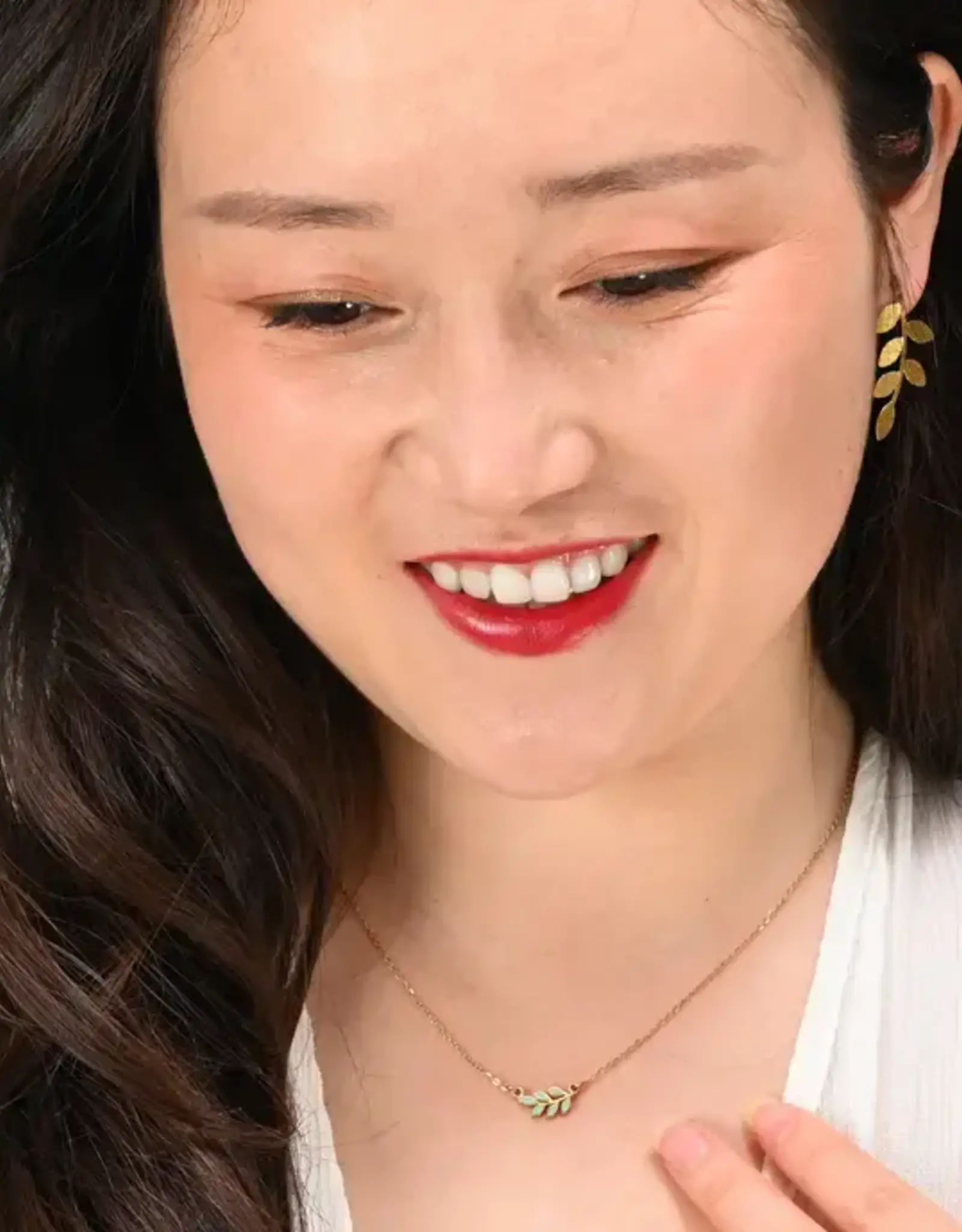 Starfish Project Flourish Vine Leaf Earrings