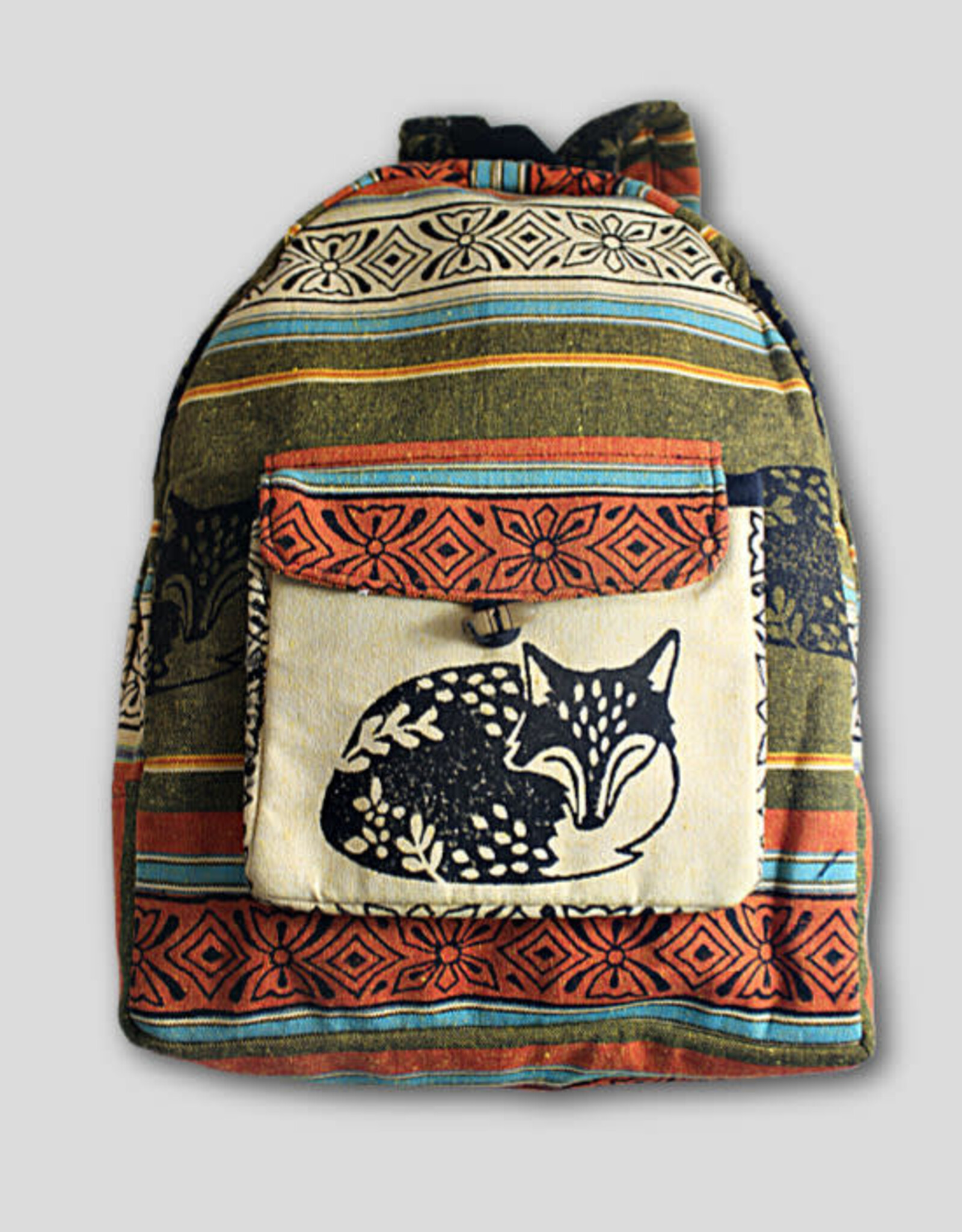 Ganesh Himal Blockprint Cotton Backpack - Assorted