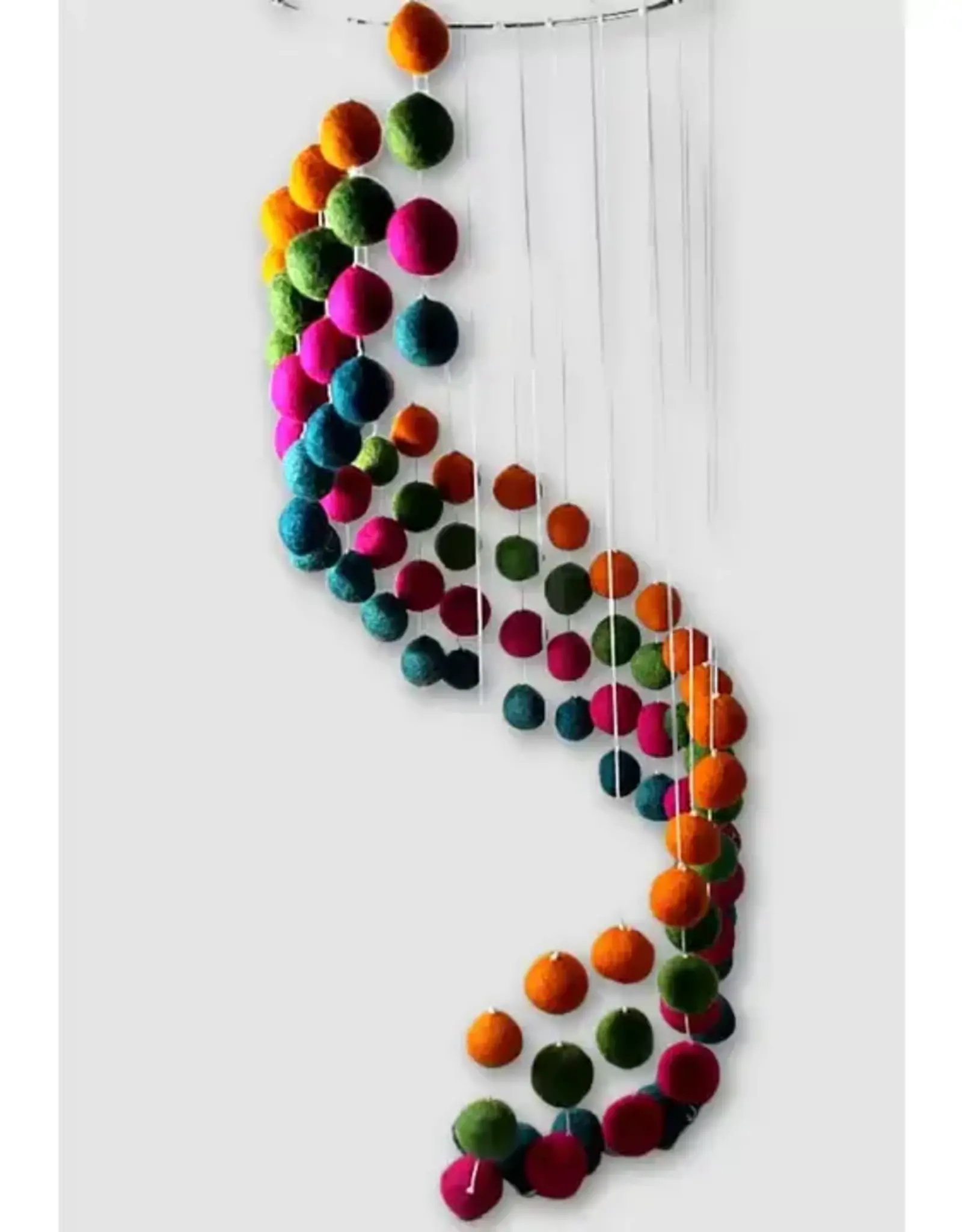 Ganesh Himal Felt Ball Mobile