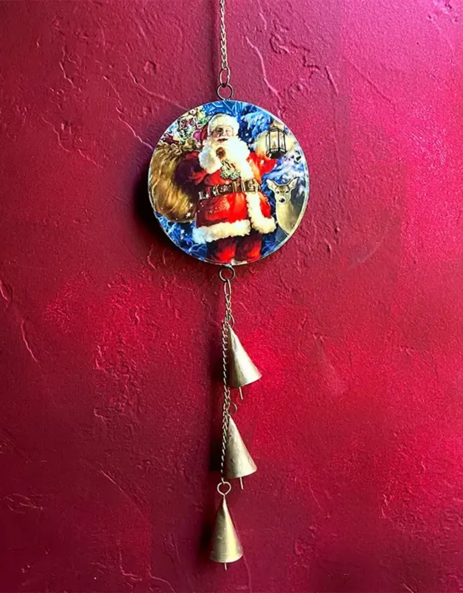 Mira Fair Trade Vintage Santa Chime