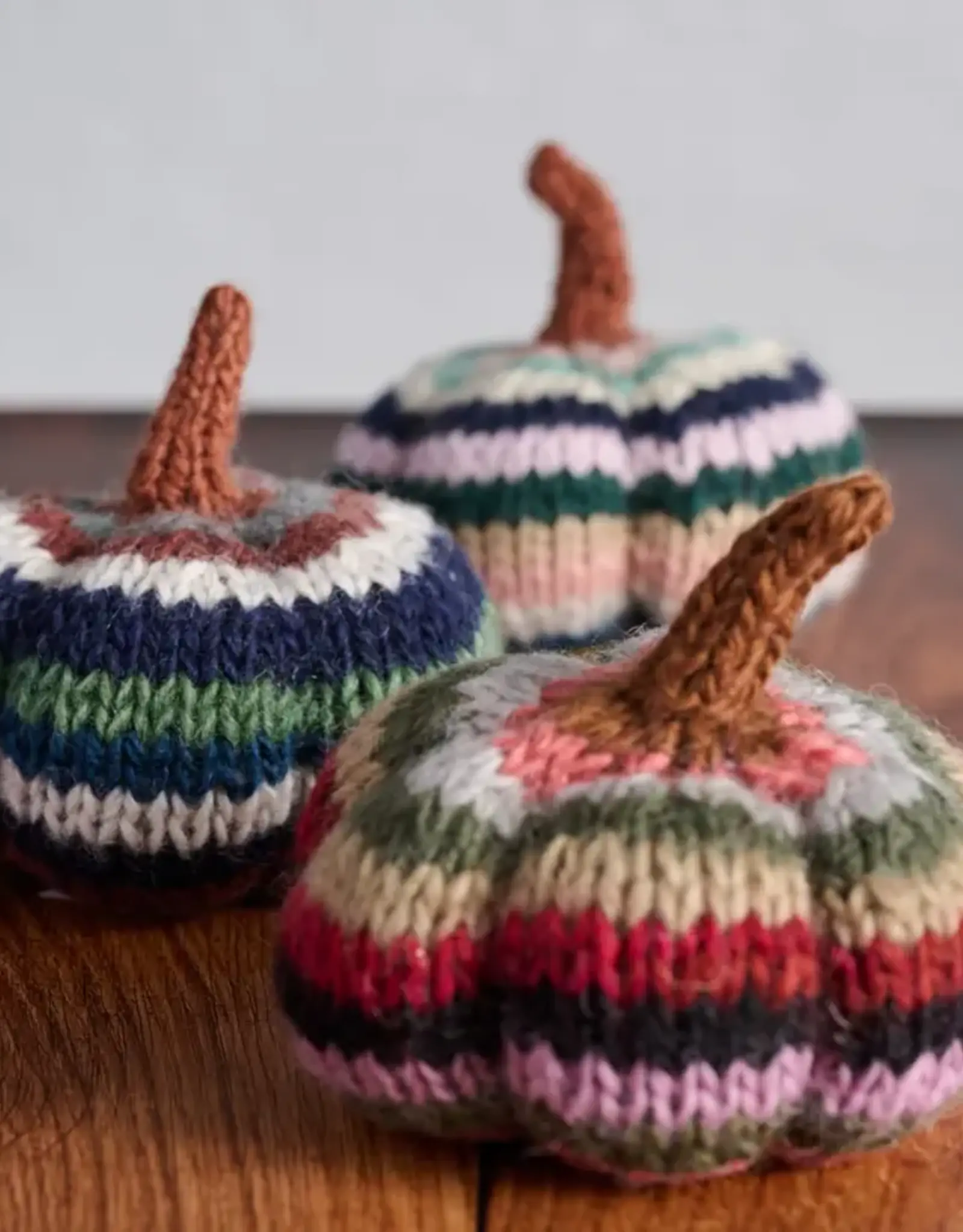dZi Handmade Spices & Stripes Wool Pumpkin - Assorted