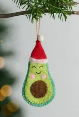 Ten Thousand Villages Jingle Bell Guac Felt Avocado Ornament