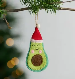 Ten Thousand Villages Jingle Bell Guac Felt Avocado Ornament