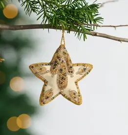 Ten Thousand Villages Modern Victorian Bright Star Beaded Ornament