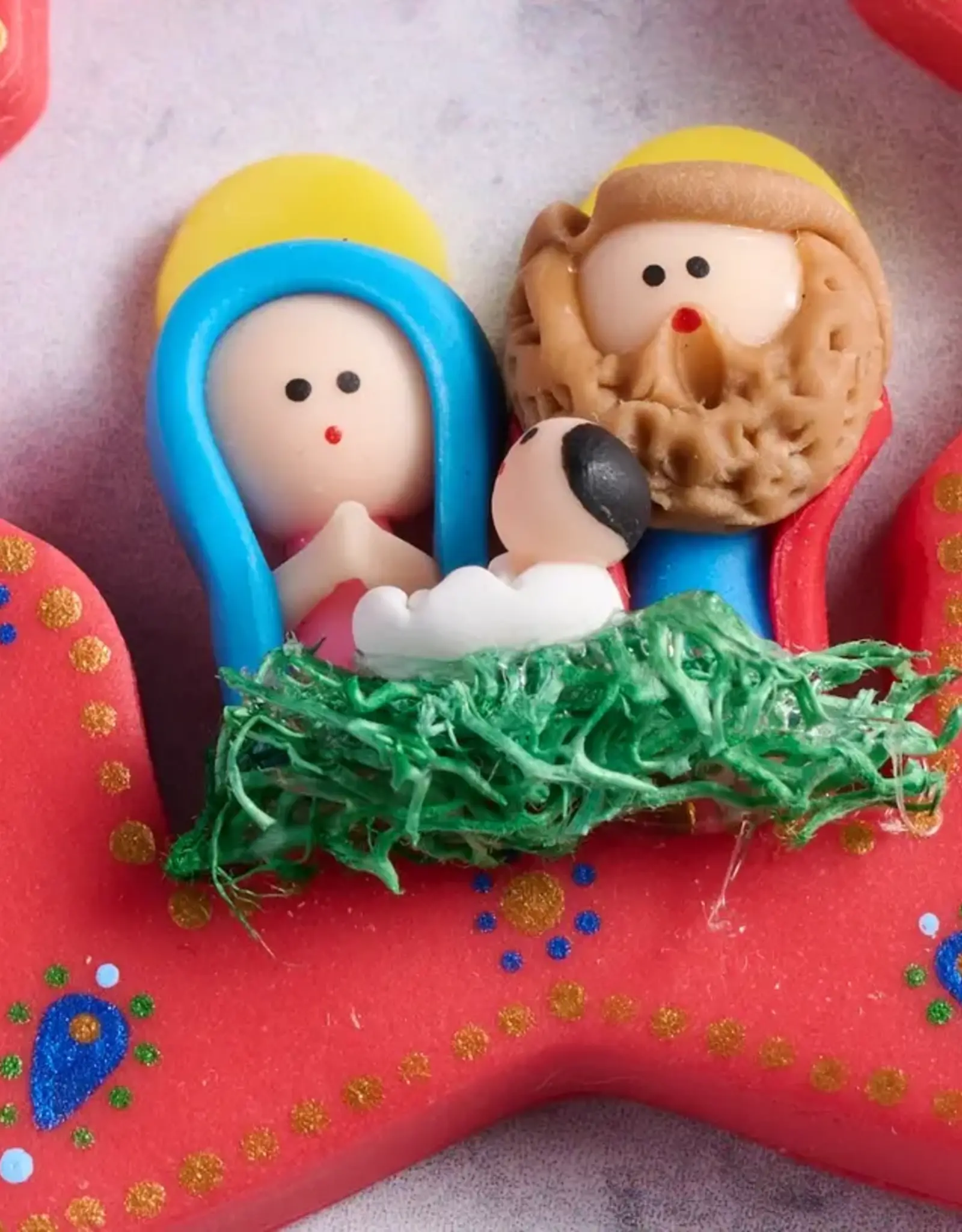 Ten Thousand Villages Holy Family Bread Dough Ornament