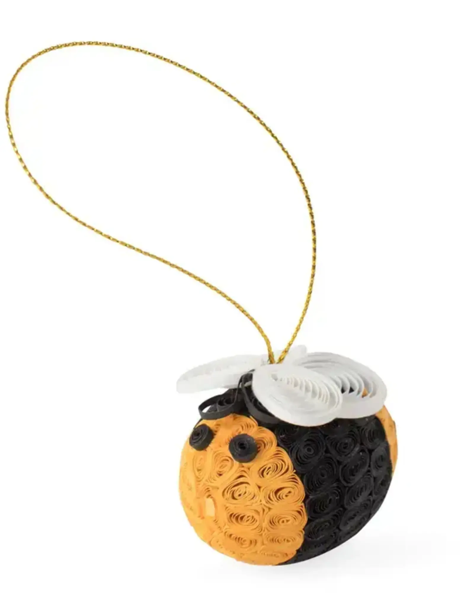 Ten Thousand Villages Quilled Bee Ornament