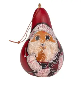 Ten Thousand Villages Santa Gourd Ornament