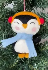 Global Crafts Happy Penguin Felt Ornament