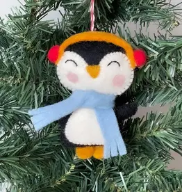 Global Crafts Happy Penguin Felt Ornament